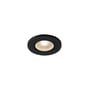 SLV Kamuela ECO LED indbygningslampe i sort finish med varm hvidt lys og 3000K, 88mm i diameter.