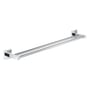 Grohe Start Cube dobbelt håndklædestang i forkromet metal, 558mm bred med en blank overflade og moderne firkantede vægbeslag.