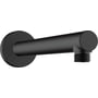 Hansgrohe Vernis Blend bruserbøjning i mat sort, 240 mm, med synlig installation og G ½ tilslutning.