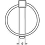 Oversigtsbillede af en 10,0 mm FZB traktorsplit med en ring og en splint, el-galvaniseret.