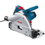 Bosch dyksav GKT55GCE Professional med 1400W motor, 165mm klinge og ergonomisk greb i hvid og blå farver.