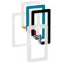 LK FUGA – Choice design ramme uden midtersprosse, 1x2 modul, frosted inkl. farveindlæg