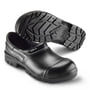 Sika Footwear Proflex S3 sikkerhedstræsko i sort størrelse 47, vist med overdelen og sålen separat.