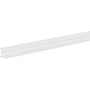 2 meter langt, hvidt PVC skillespor til Signa/Signo kanalsystemer, vist på en hvid baggrund.