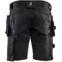 Sorte Blåkläder Workwear håndværkershorts i størrelse C50 set bagfra med baglommer og forstærkede sømme.