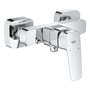 Grohe Cubeo etgrebsbatteri til bruser i skinnende krom med et moderne design og tydeligt Grohe logo på håndtaget.