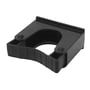 Sort Toolflex multiholder i plast og gummi til redskaber med 30-40 mm diameter, monteringsklar.