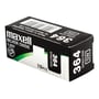 Sidevisning af Maxell Silver Oxide SR621SW (364) batteripakke med 10 stk. og 1,55V angivet.
