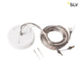 SLV MEDO hvidt nedhængningssæt til pendel, med hvidt stålbaldakin og 5 meter kabel.