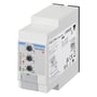 Carlo Gavazzi PPB01CM48 netovervågningsrelæ set skråt forfra og fra siden med justeringsknapper og tekniske mærkninger.