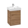 Villeroy & Boch Collaro underskab til 45 cm håndvask med eg folie finish, højrehængt dør og integreret greb.