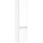 Hansgrohe Xelu Q højskab i hvid højglans, 400x350x1650mm, med 2 låger og integreret greb, præsenteret enkelt på hvid baggrund.