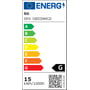 Energimærke for SG LED G95 lyskilde, der viser energiklasse G og et forbrug på 15 kWh/1000h.