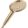 Hansgrohe Raindance Select S 120 EcoSmart håndbruser i bronze med tre stråletyper og Select-knap, 125mm hoveddiameter.