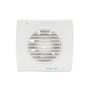 Hvid S&P Future 100 ventilator med horisontale lameller og diskret logo på hvid baggrund.
