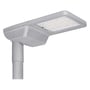 Ledvance Streetlight Flex M gadebelysning i hvid, monteret på en mast og set skråt forfra med LED-feltet synligt.