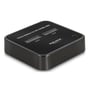 Sidevisning af sort Delock M.2 docking station med 'Clone Station for M.2 NVMe SSD' skrevet på toppen.