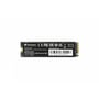 Verbatim Vi3000 intern M.2 NVMe-SSD på 256 GB ses vandret med mærkat og guldkontakter.