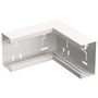 Wibe WGX-S IH indvendigt hjørne til kabler, 110x52 mm, i hvid RAL9003/70 med monteringshuller.
