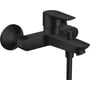 Hansgrohe Talis E kar-/brusearmatur i mat sort med S-tilslutninger og fremspring på 194 mm.
