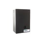 Homeheat VX-3/1 fjernvarmeunit til varme og brugsvand set mere lige forfra med sort kappe og perforeret venstre side.