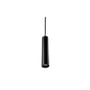 SG Armaturen Zip Tube Micro pendel i sort, 4000K, vist hængende fra en sort ledning mod hvid baggrund.