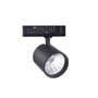 Sort LEDlife LEDskinnespot 30W vist forfra med detaljer om LED-chippen og den reflekterende overflade.