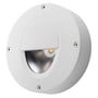 SG Armaturen Callisto Wall LED vægarmatur i mat hvid, 4W, 3000K, med et halvt dækkende design for blødt lys.