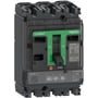 Schneider Electric ComPacT NSX250N 3-polet maksimalafbryder med MicroLogic 2.2 relæenhed i grå og sort plast.