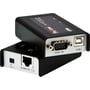 ATEN CE100-AT-G systemforlænger set fra den anden side med VGA-indgang, USB-port, strømstik og Cat5-port.