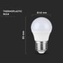 Målskitse af V-TAC LED-pære G45 med E27-fatning, hvor diameteren er angivet til 45 mm og højden til 80 mm.