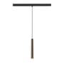 SLV GRIP! S 48V pendel i bronze og sort, monteret på sort skinne med hvid baggrund.