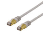 DELTACO S/FTP Cat6a patch kabel, LSZH, 0,5 meter, grå
