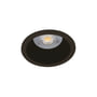 SG Armaturen RAX Soft 150 downlight i sort med indbygget LED og 65 graders spredningsvinkel, monteret i et hvidt loft.