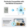 Sonoff AirGuard CO2-måler i en grafik over Matter-kompatibilitet med Google Home, Apple Home, Alexa og SmartThings.