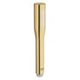 Grohe Euphoria Cosmopolitan Stick håndbruser i skinnende messing finish med hvidt SpeedClean antikalksystem på dyssearealet.