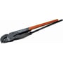 Bahco hjørnerørtang 444B-2.1/2 med 535mm længde og 45° vinkel kæber, sortoxyderet finish og orange greb.
