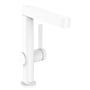 Hansgrohe Finoris håndvaskarmatur i mat hvid med 178 mm fremspring og push-open bundventil.