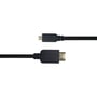 Deltaco sort HDMI til micro HDMI-kabel på 2 meter strækker sig vandret med det lille micro HDMI-stik øverst.