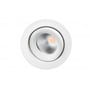 SG Armaturen Junistar Lux downlight i hvid med 8W, 2700K, 580 lumen og 42° spredningsvinkel.