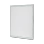 Troldtekt LED-panel med plan lysflade og smal lys ramme, vist stående i let vinkel.