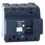 Schneider Electric automatsikring, 4-polet C80A, 25kA, Multi9 serie, vist forfra med tydelig mærkning og afbryderhåndtag.