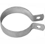 Galvaniseret rørbøjle 3/4" fra J. Petersens Beslagfabrik, fremstillet i stål med to monteringshuller.