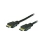 Aten HDMI 2.0-kabel på 5 meter set tæt på, med sorte stik og guldfarvede HDMI-hanstik i begge ender.