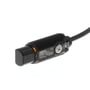 Detaljeret billede af Omron fotoelektrisk sensor E3RA-RP11, der viser M18 gevind og mærkning for spænding og type.