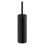 Damixa Zen toiletbørste i sort mat finish, med et cylindrisk design og lige håndtag.