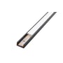 SG Armaturen StripLine 1,8m sort profil, påbygget slim, med synlig LED-strip og hvid diffusor.
