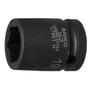 Bahco 13 mm metrisk krafttop med 1/2" firkantindfæstning, sort finish og mærkat med '19' på siden.