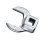 Stahlwille kragefodsnøgle 540 med 3/8" firkant, 19 mm nøglevidde og 42,5 mm længde, lavet af forkromet Chrome-Alloy-Steel.
