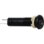 Schneider Electric XVLA134 rød LED-diode med sort frontring og fremskudt LED, 24V, vist på hvid baggrund.